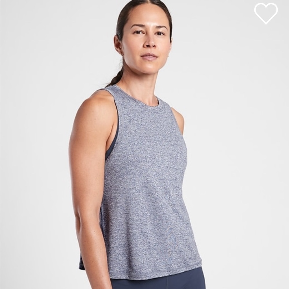 Athleta Uptempo Tank in Bright White/Medieval Violet in size XS